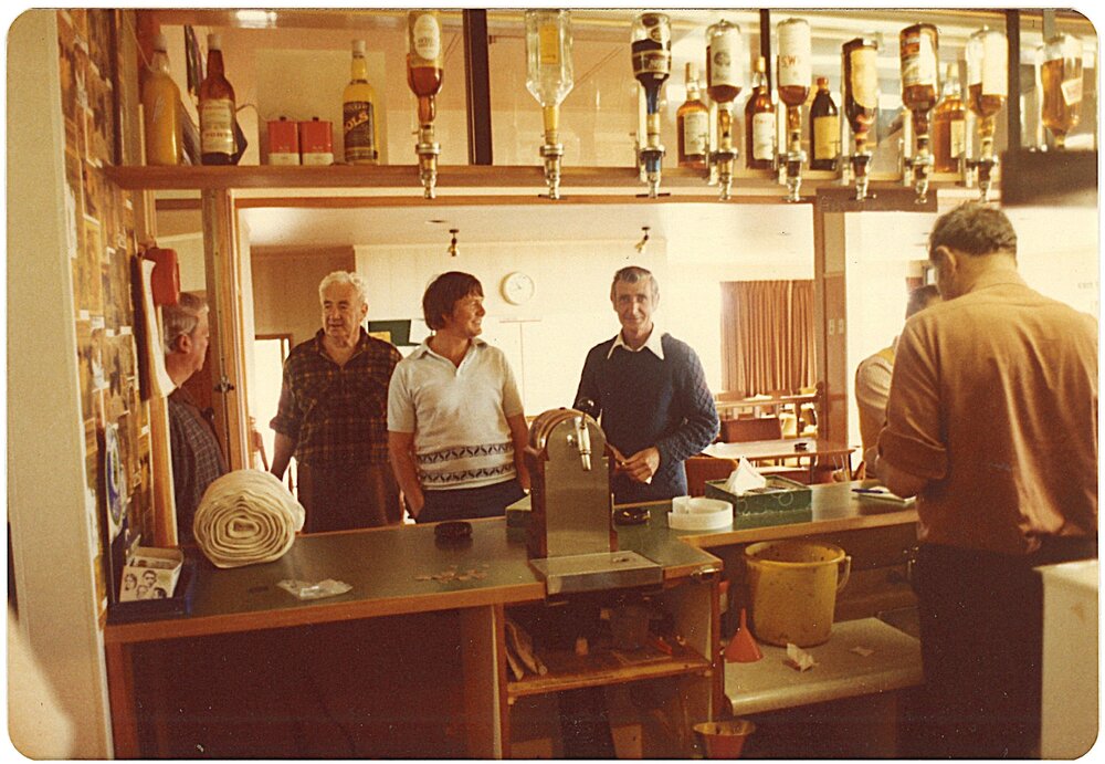 At the bar in the RSA clubrooms