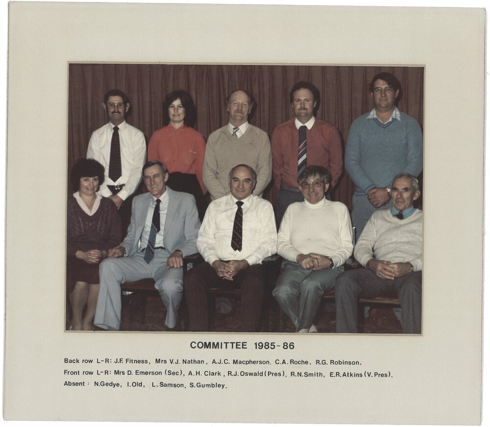 Katikati RSA Committee members 1985/1986