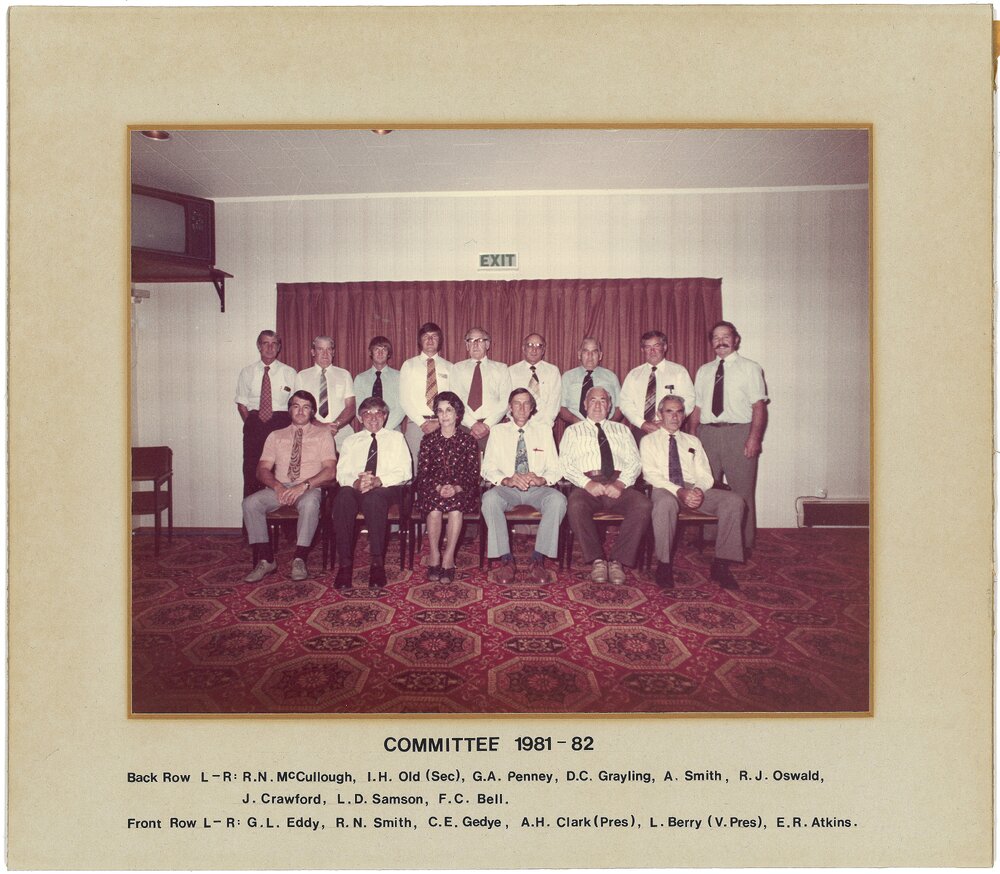 Katikati RSA Committee members 1981/1982