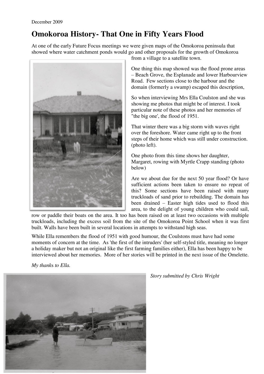 That one in fifty years flood