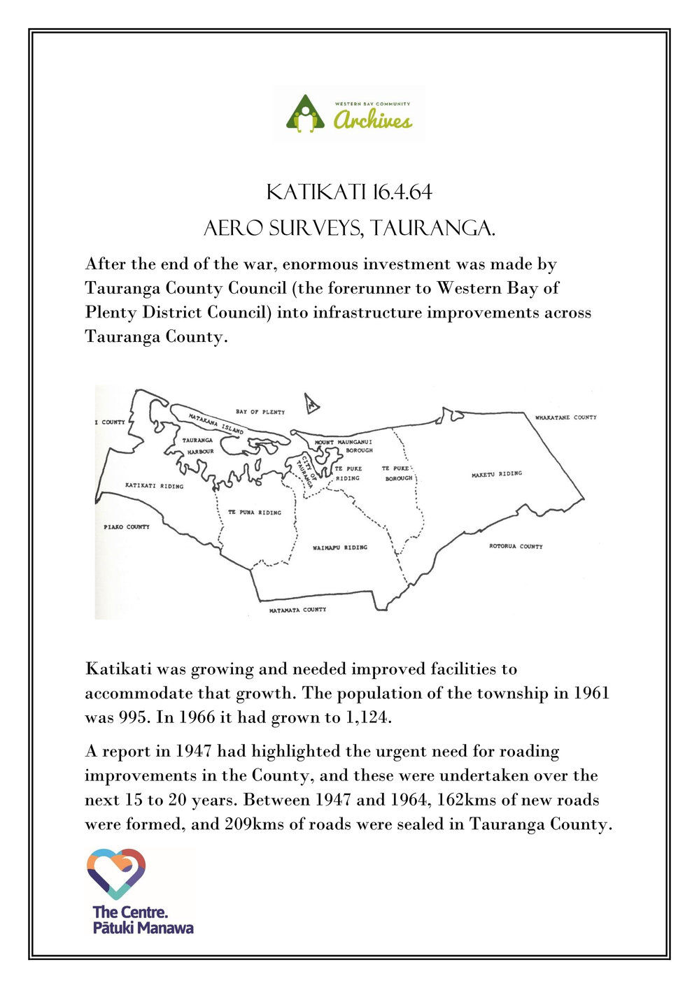 Katikati 16.4.64. Aero Surveys, Tauranga.