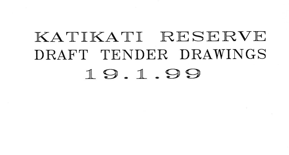 Katikati Reserve Draft Tender Drawings