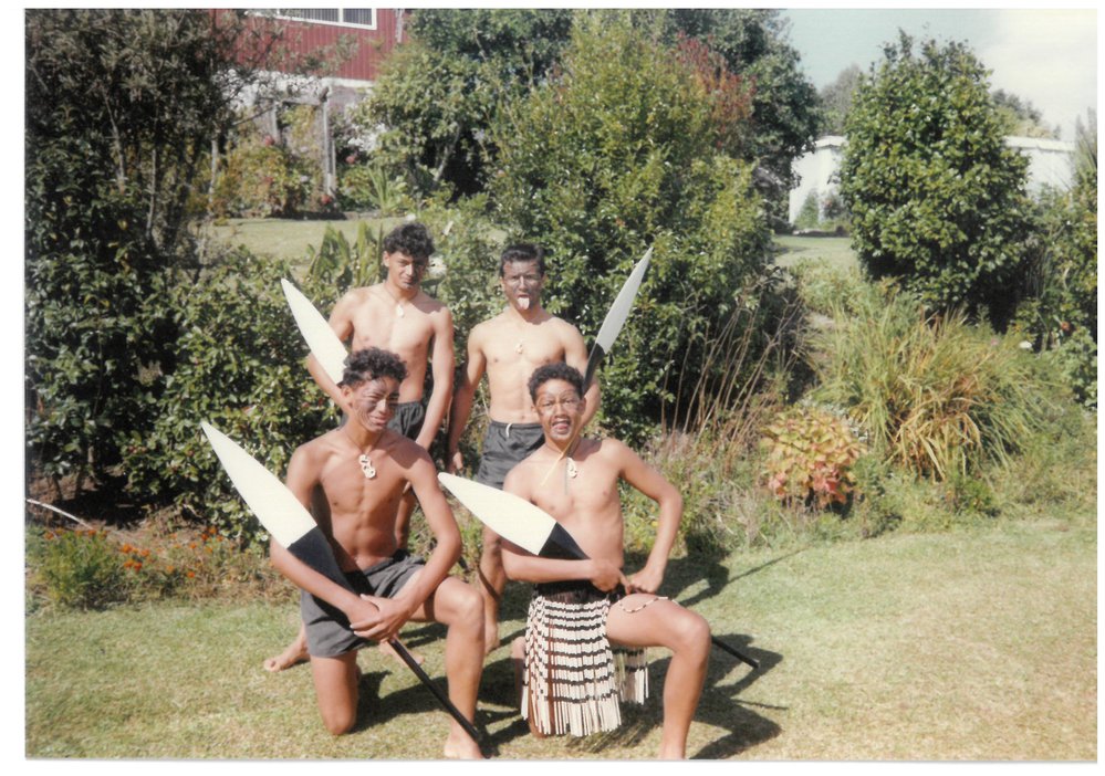 Some of the paddling crew of the waka at the Serendipity Festival