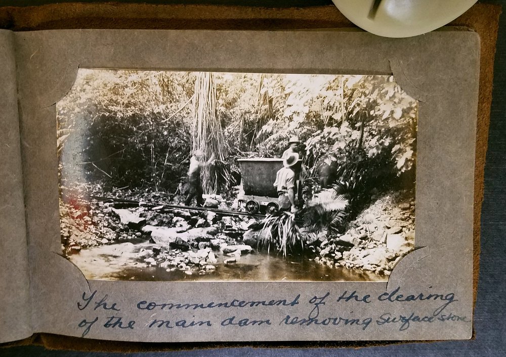 Clearing of the main dam by removing surface stone