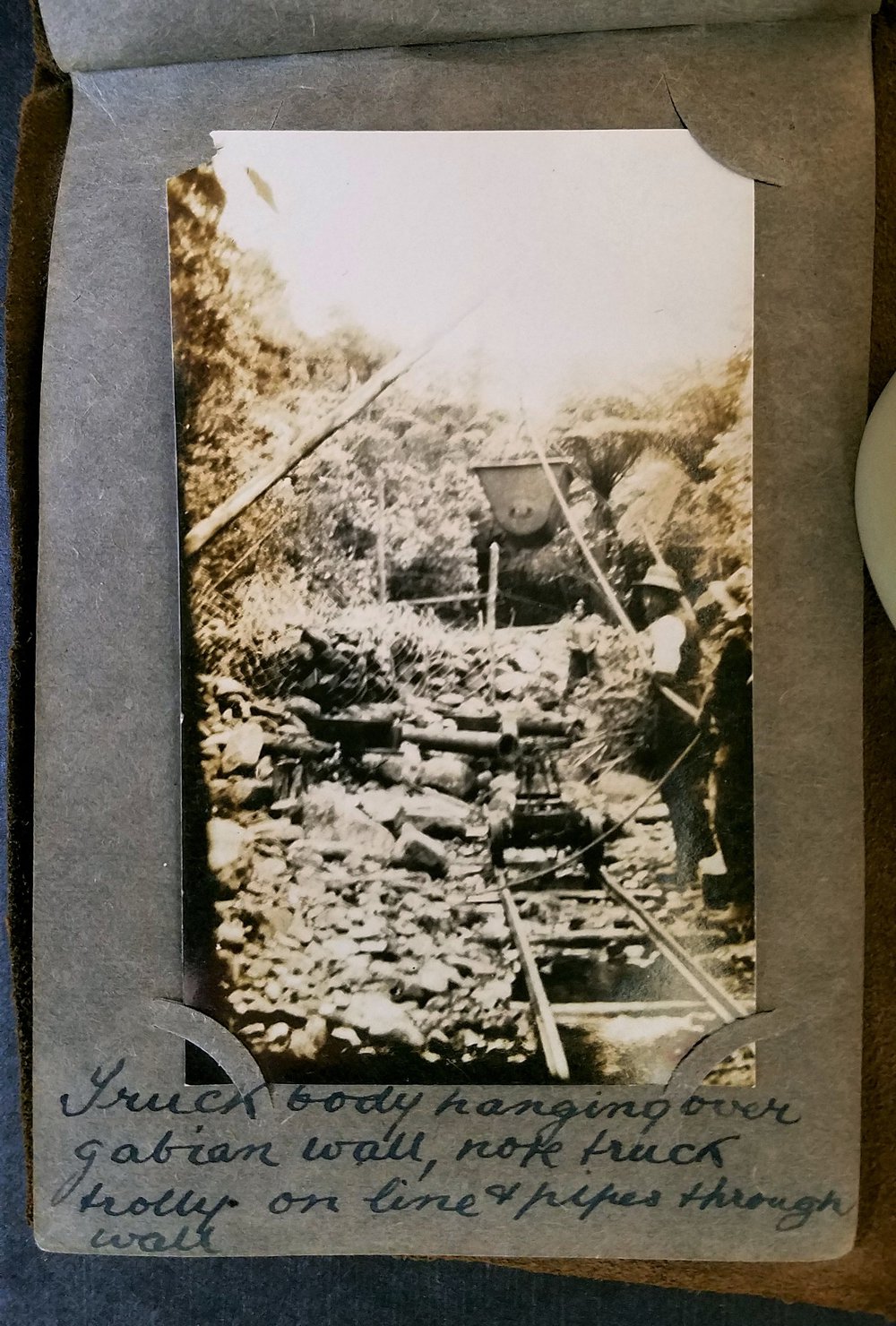 Truck body over the gabion wall