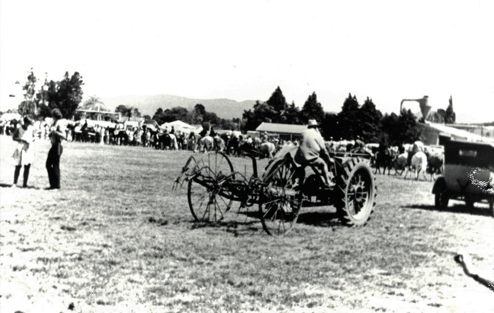 Tractor and hay rake