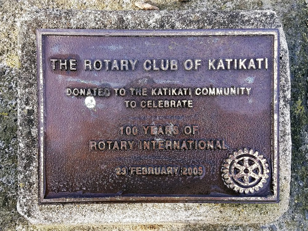 Plaque commemorating Rotary International's centenary