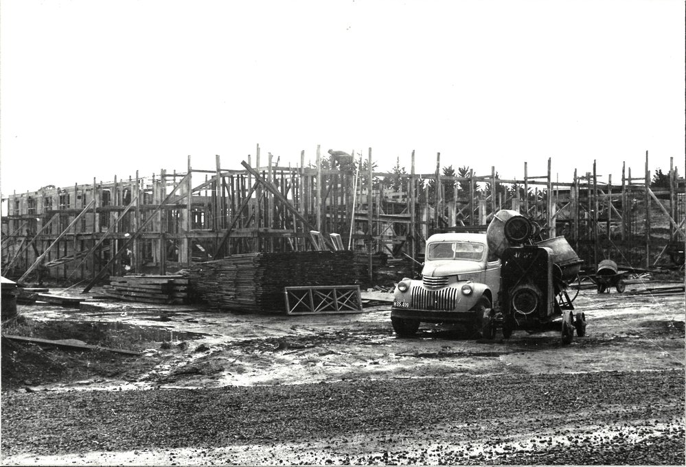 Memorial hall construction 1954