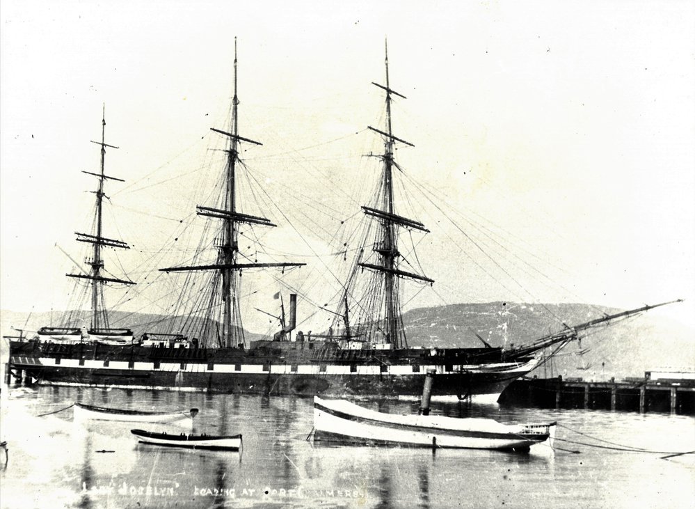 The Lady Jocelyn anchored at Port Chalmers