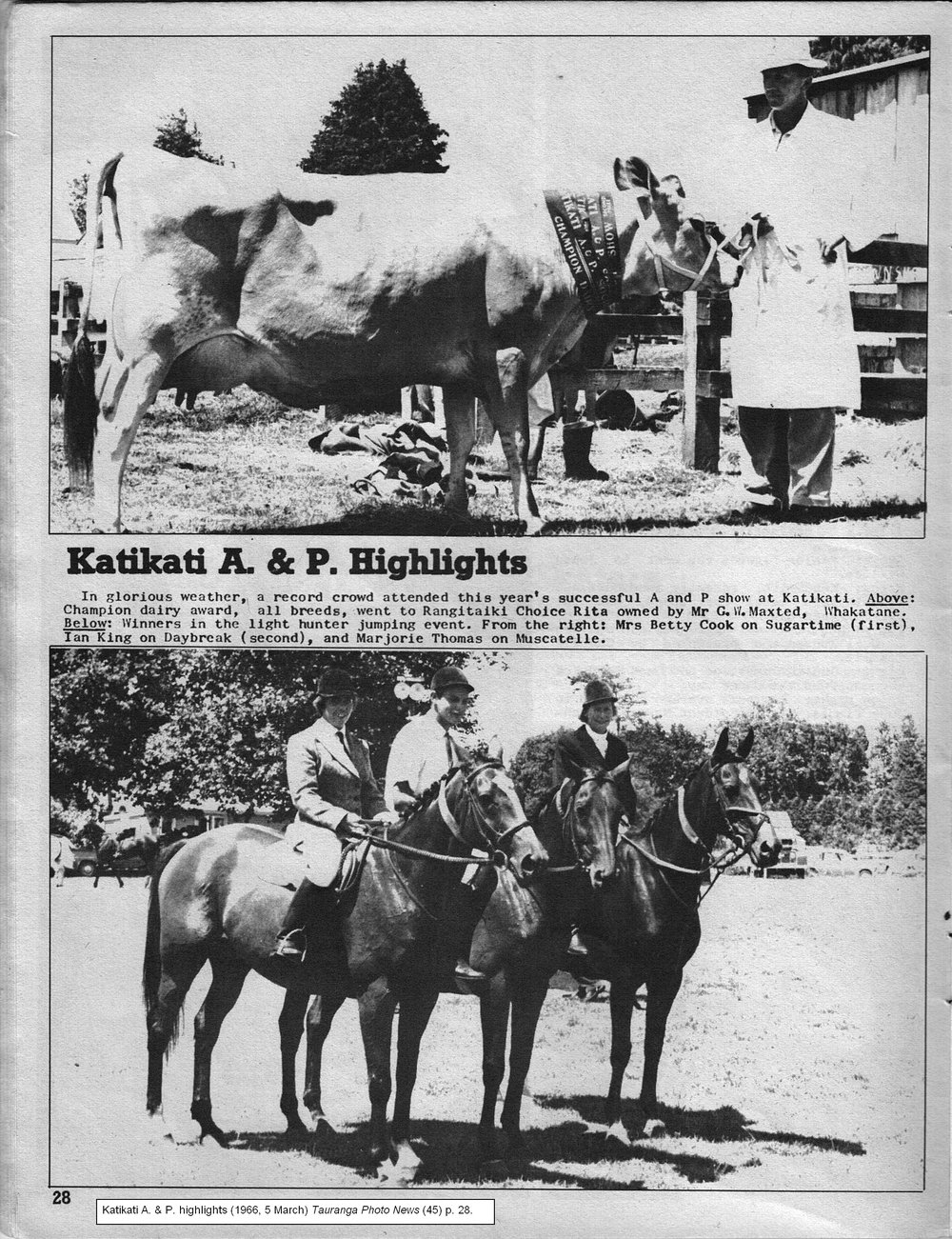 Katikati A &amp; P Show 1966