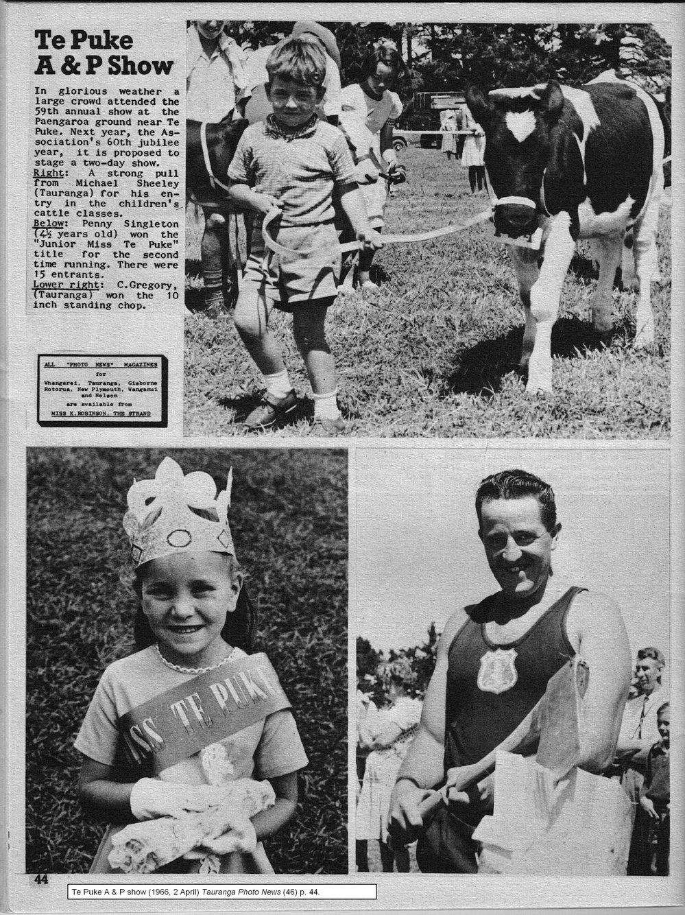 Te Puke A &amp; P Show  1966