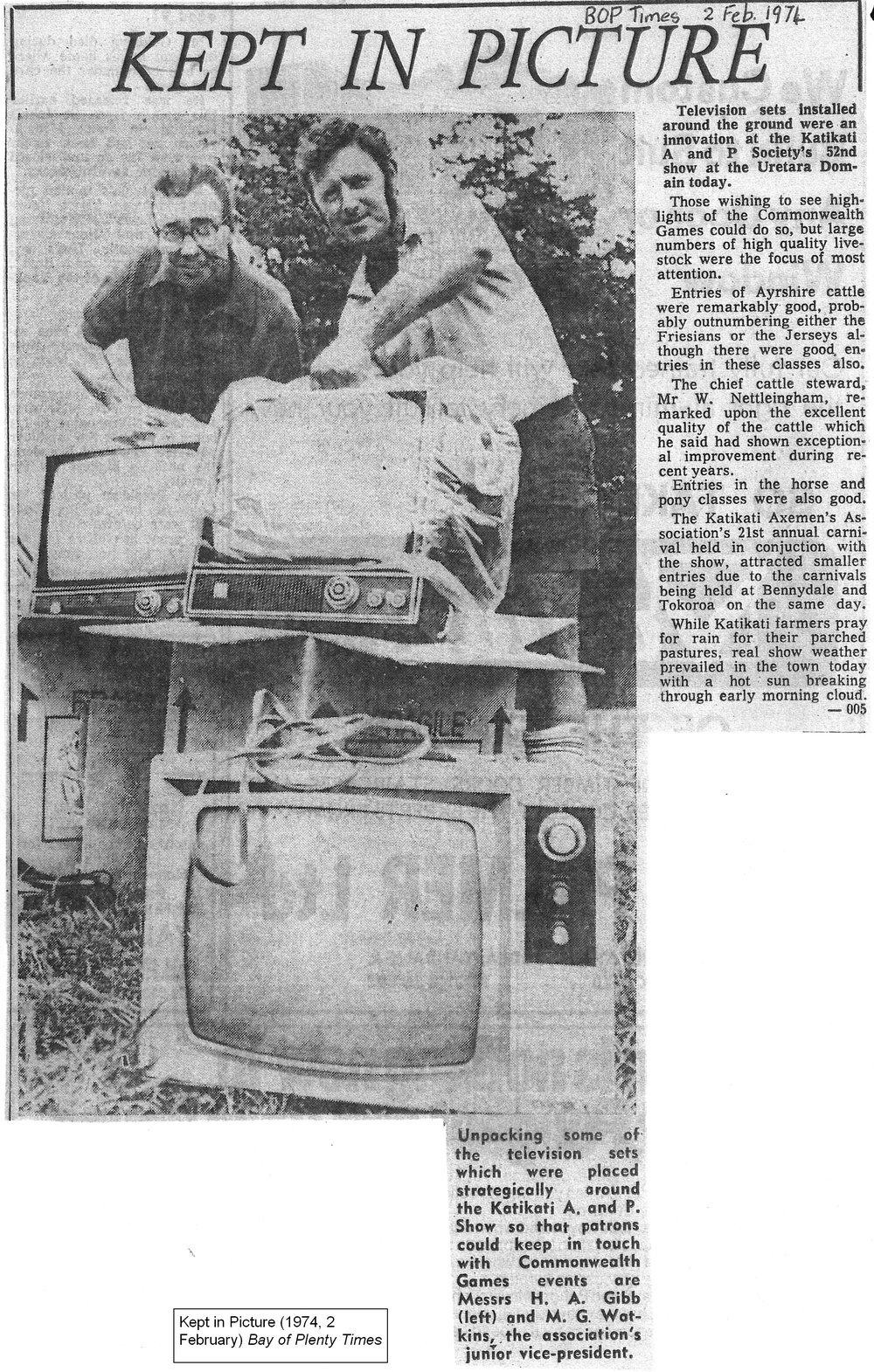 Katikati A &amp; P Show 1974