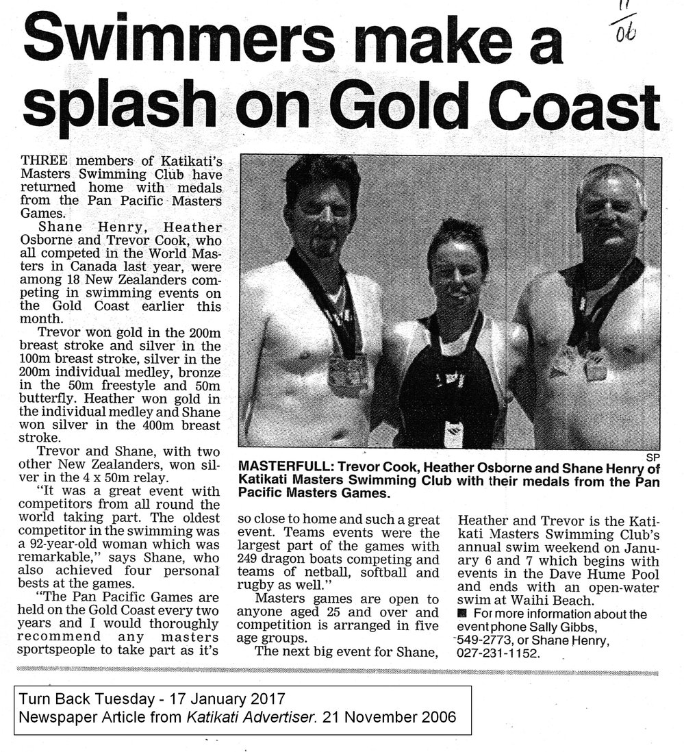 Katikati Master swimmers win medals