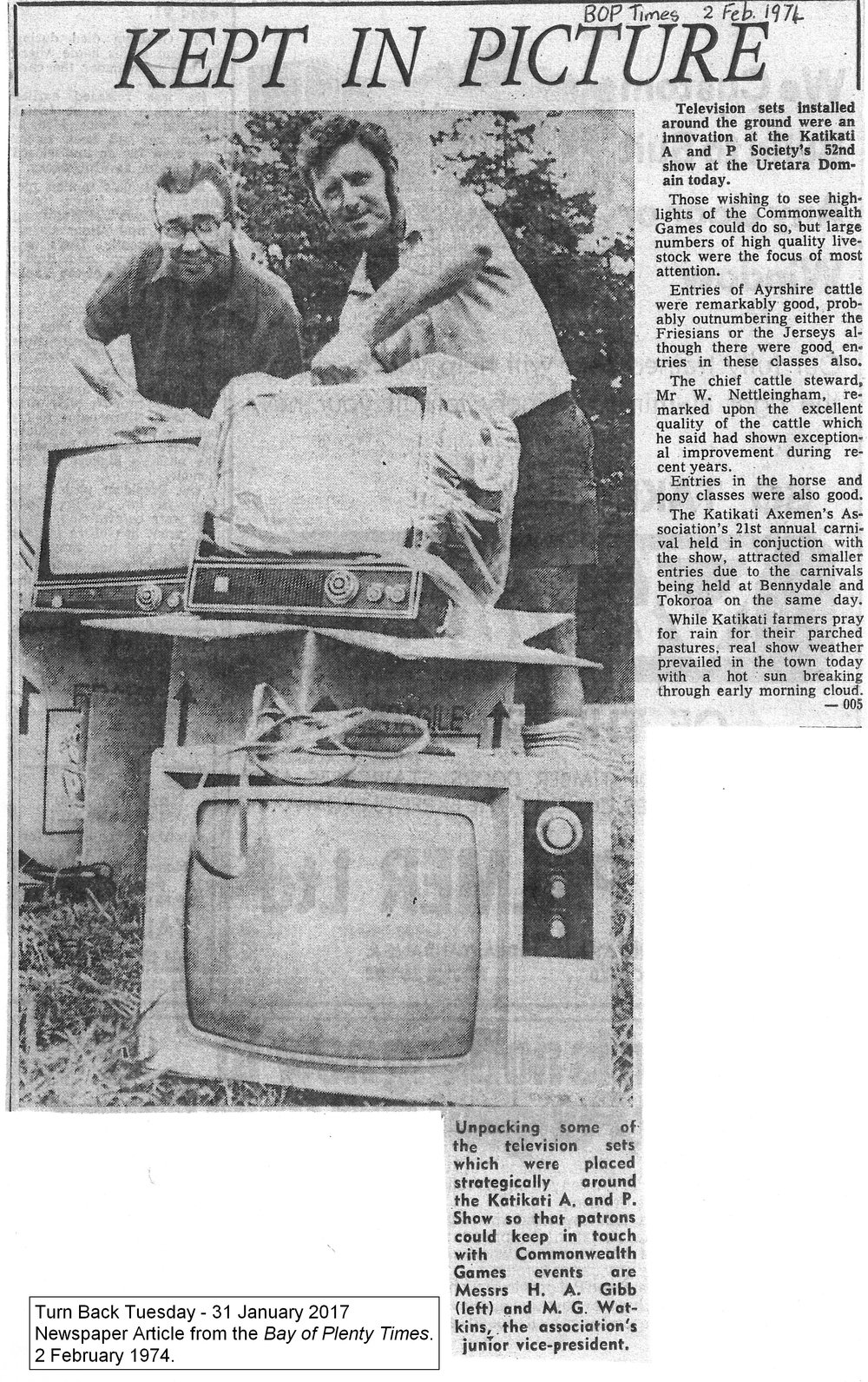 TVs at the A &amp; P Show for Commonwealth Games viewing