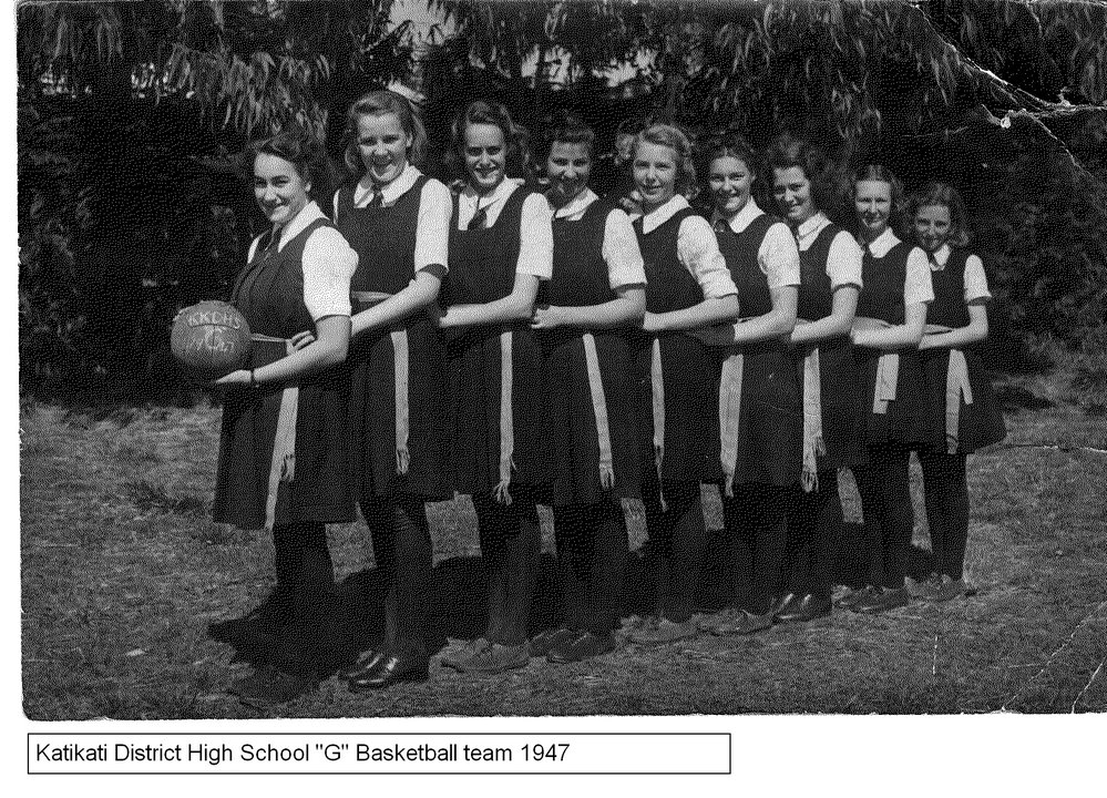 Katikati District High School Basketball Team 1947