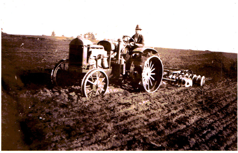 Tractor ploughing 