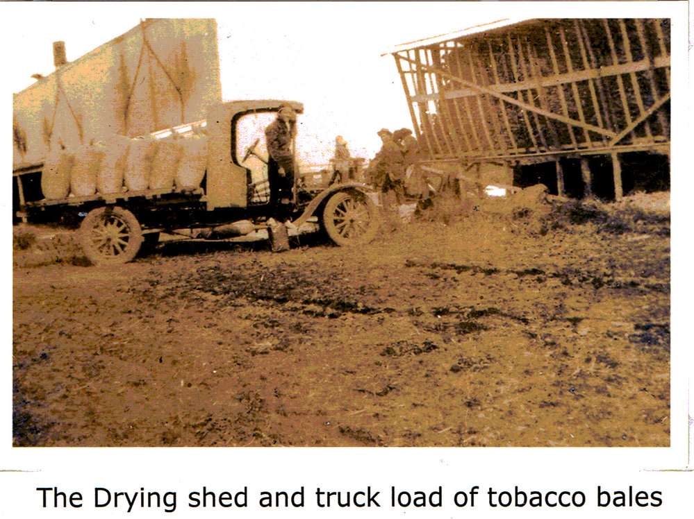 Truck loaded with bales of tobacco