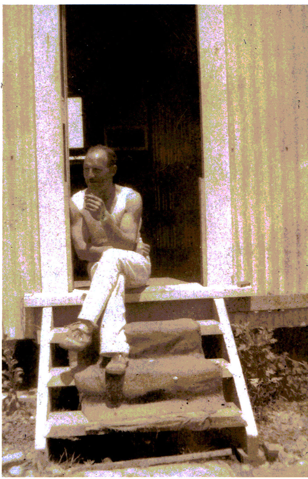 Dick Lea taking a break