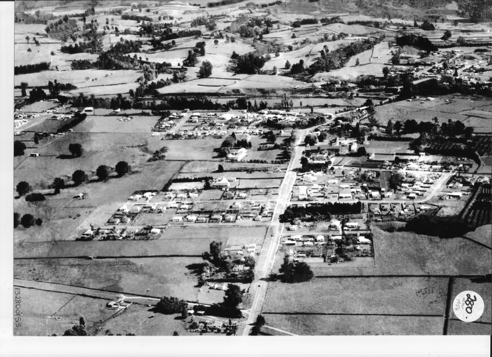 Katikati after 1954 aerial photo