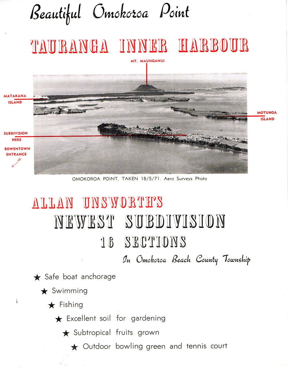 Allan Unsworth's Omokoroa Subdivision 