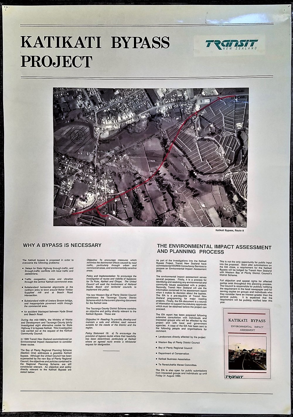 Publicity poster showing Route 8.