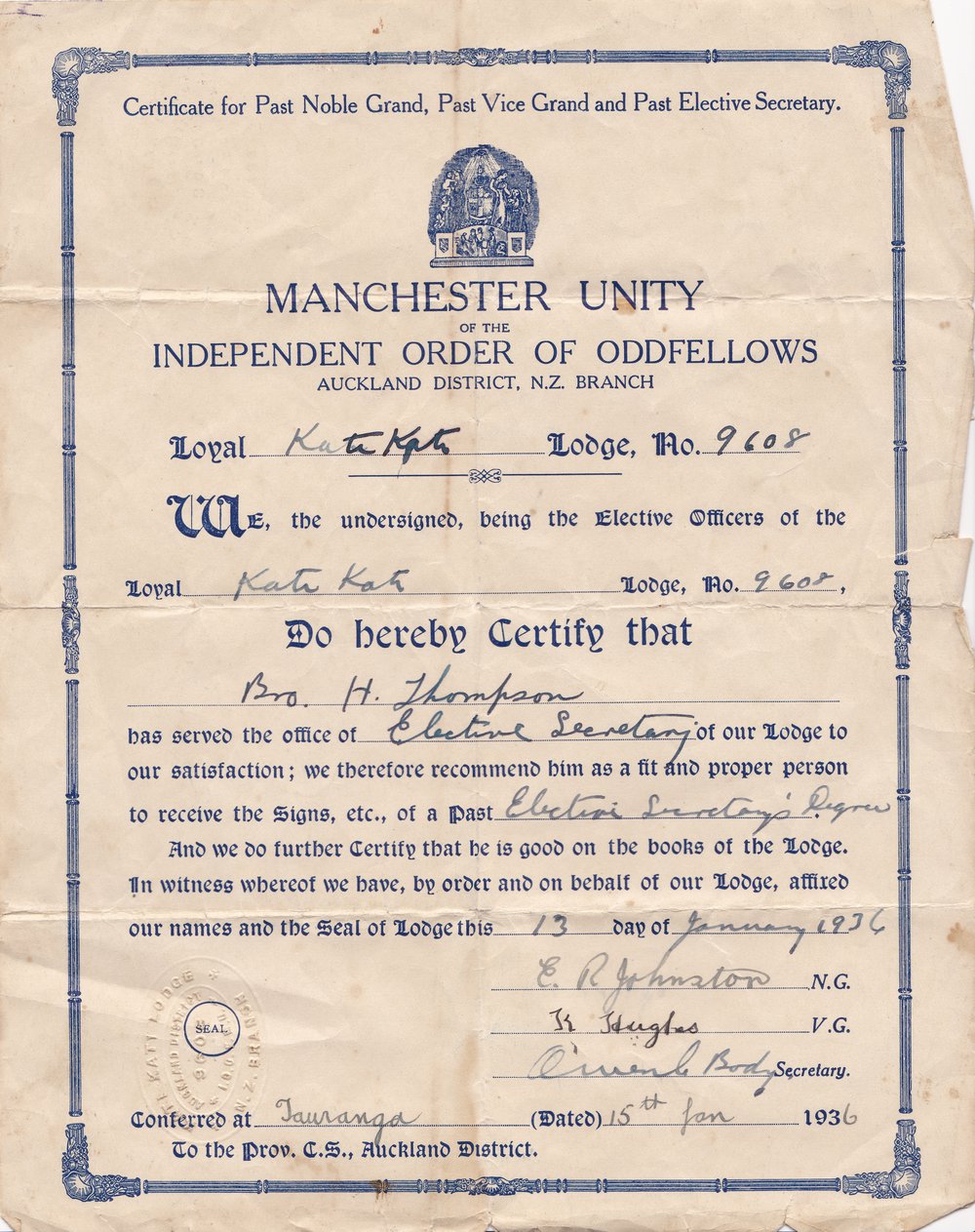 Manchester Unity of the Independent Order of Oddfellows