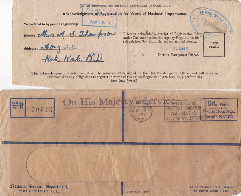 Acknowledgement of Registration for Work of National Importance