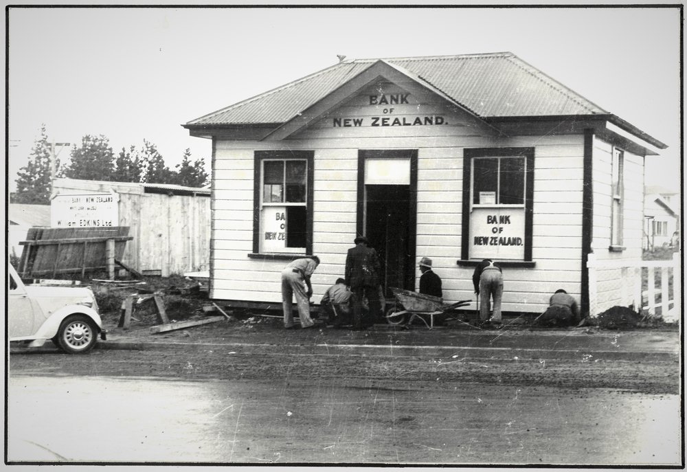 Katikati's first Bank of New Zealand c1954