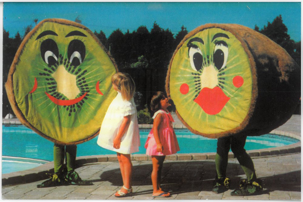 Pipa and Juicy : mascots of the Kiwifruit Capital