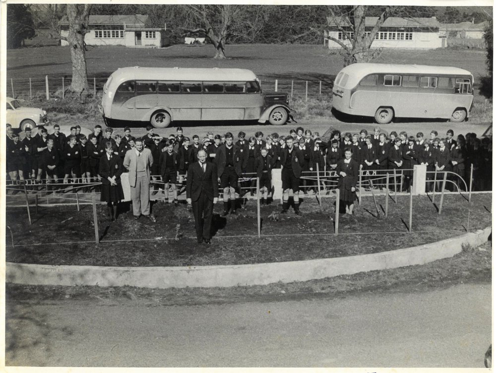 The opening of the bus bay at the Katikati Primary School