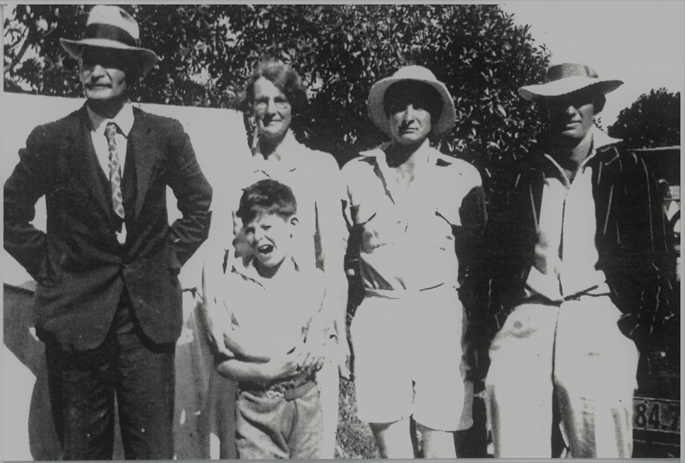 The Reid family camping at Mt. Maunganui