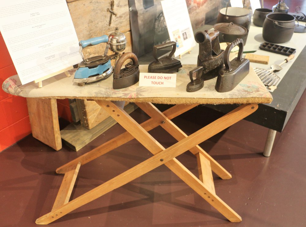 Irons and ironing board