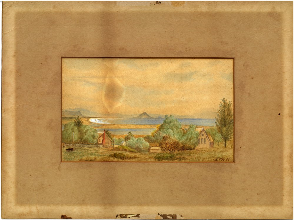 Painting of Maketu looking towards Mauao