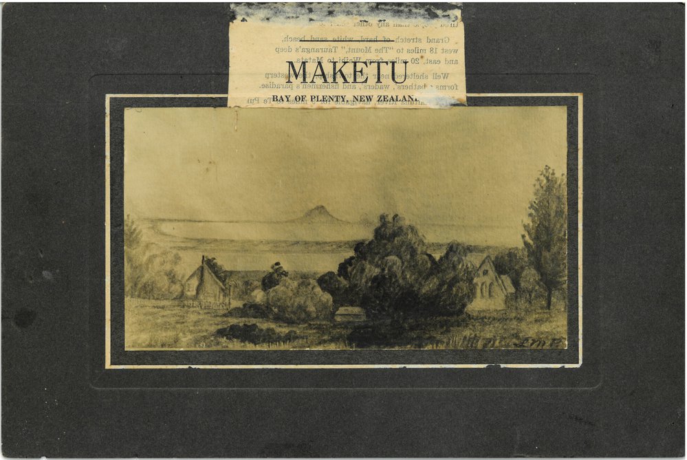 Mrs. Pettifer's drawing of the view of Mauao