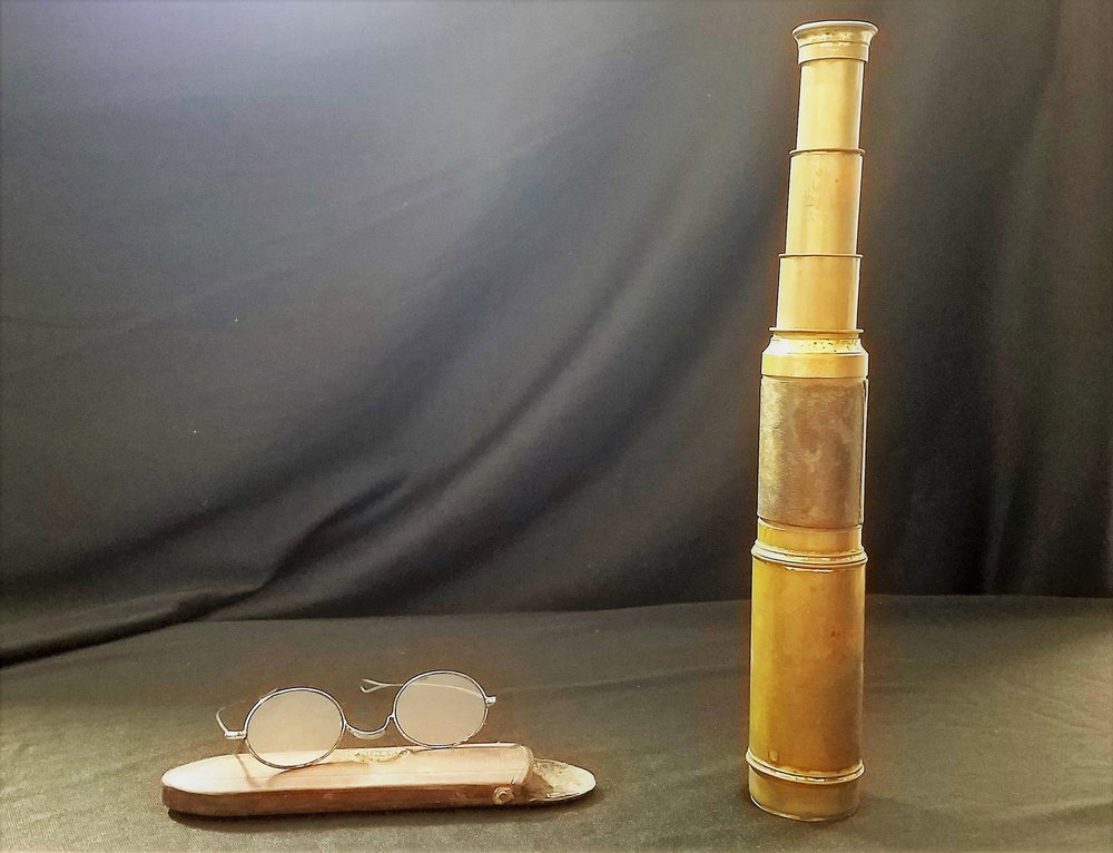 Glasses and telescope