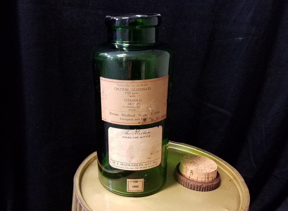 Medicine bottle from Te Puke dispensing chemist