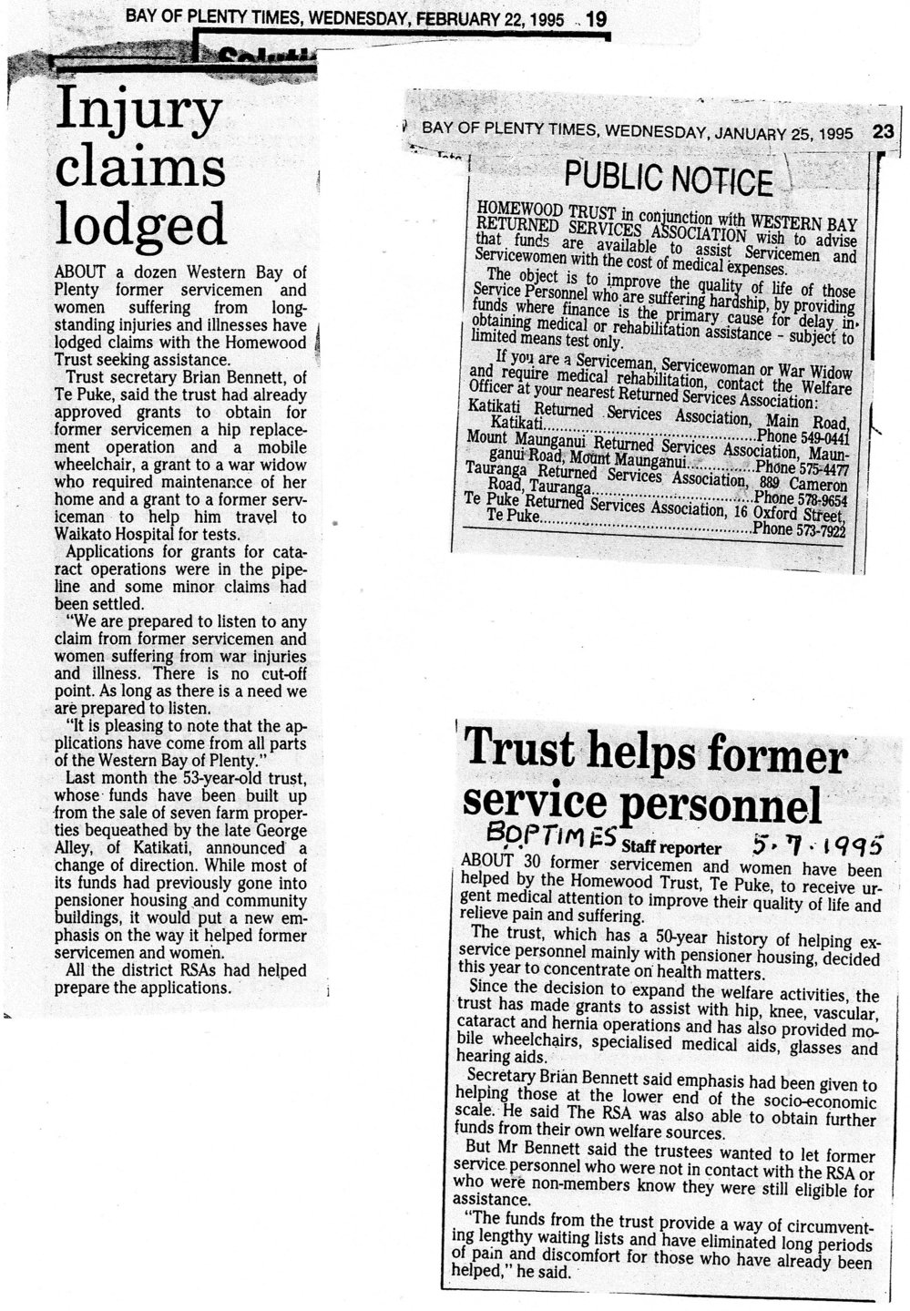 Homewood Trust - Help for former service personnel available 1995
