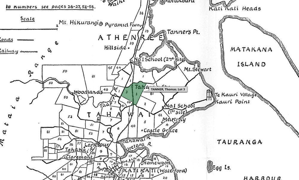 SETTLER TANNER, Thomas. Lot 3 Tahawai Settlement