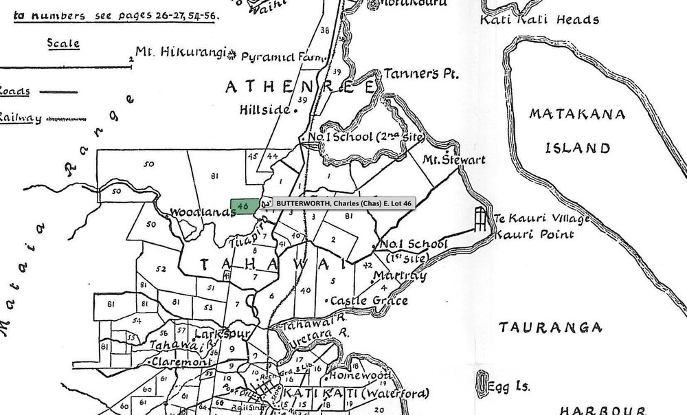 SETTLER BUTTERWORTH, Charles (Chas) E. Lot 46 Tahawai Settlement