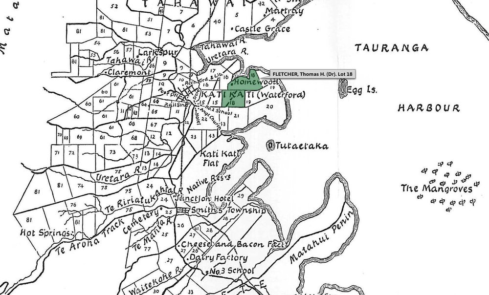 SETTLER FLETCHER, Thomas H (Dr). Lot 18 Tahawai Settlement