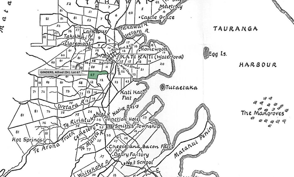 SETTLER GINDERS, Alfred (Dr). Lot 67 Tahawai Settlement