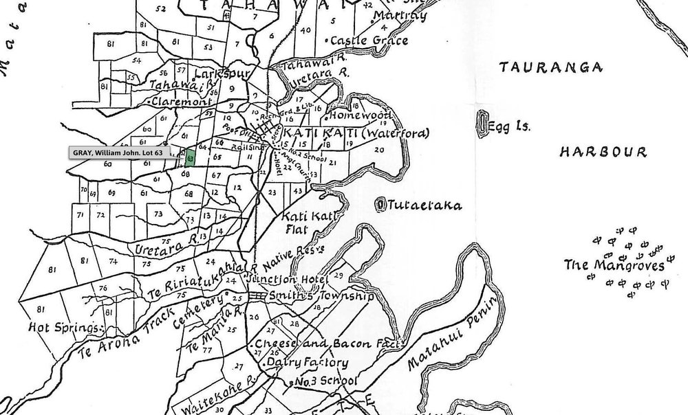 SETTLER GRAY, William John. Lot 63 Tahawai Settlement