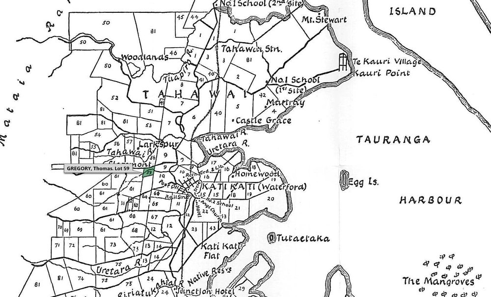 SETTLER GREGORY, Thomas. Lot 59 Tahawai Settlement