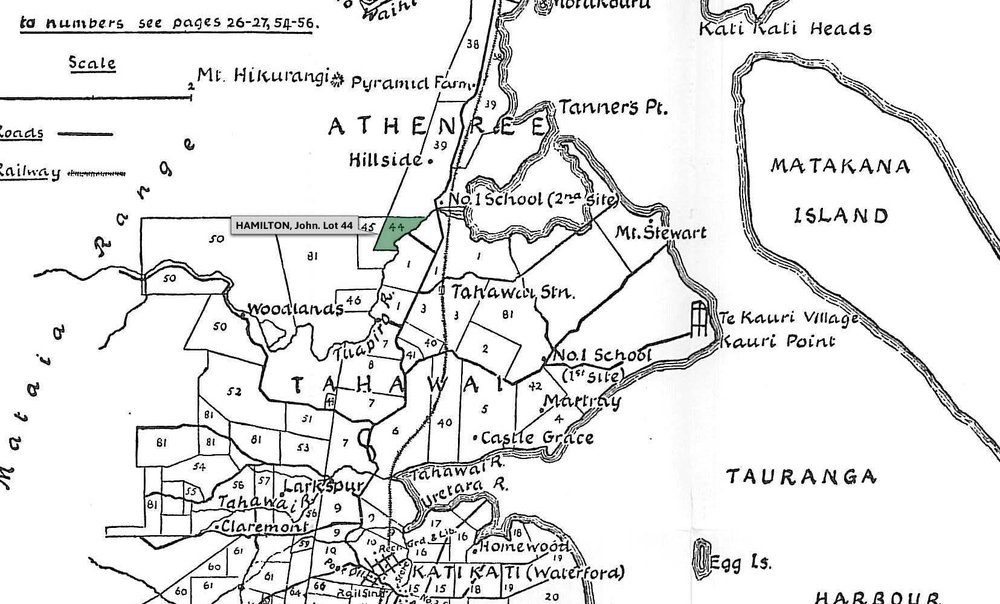SETTLER HAMILTON, John. Lot 44 Tahawai Settlement