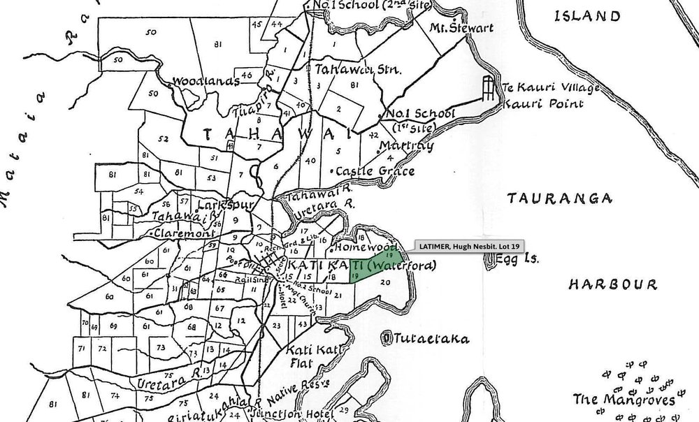 SETTLER LATIMER, Hugh Nesbit. Lot 19 Tahawai Settlement