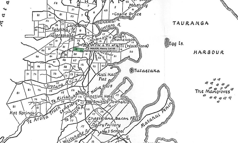 SETTLER MAJOR, Henry. Lot 66 Tahawai Settlement