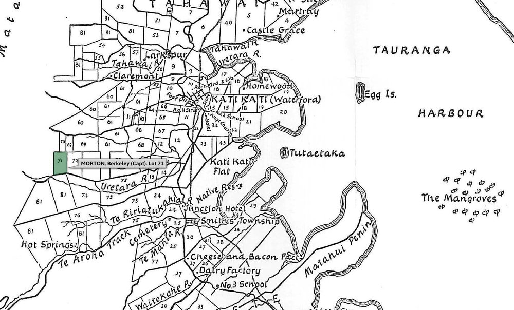 SETTLER MORTON, Berkeley (Capt). Lot 71 Tahawai Settlement