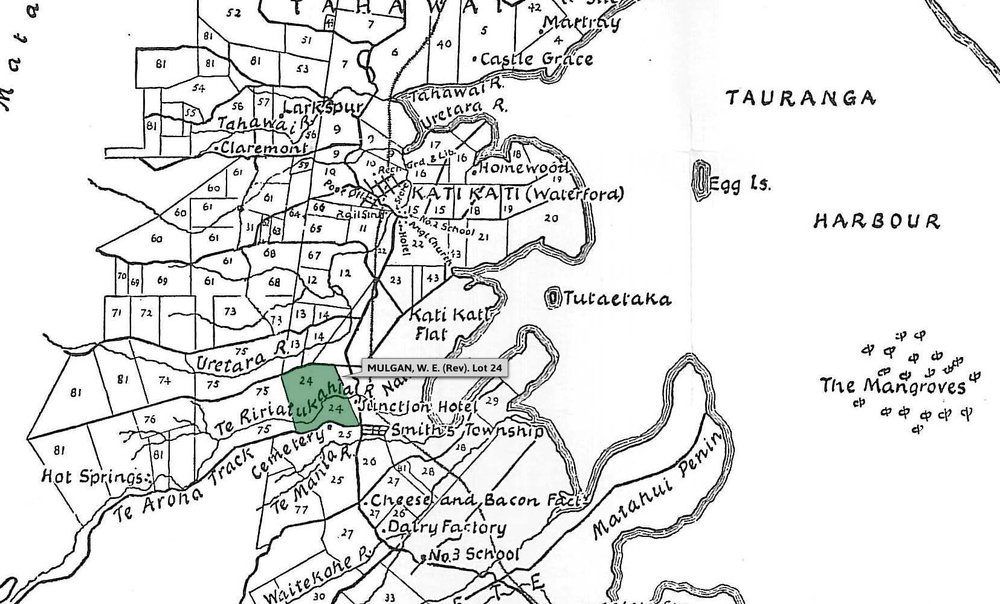 SETTLER MULGAN, W. E. (Rev). Lot 24 Te Mania Settlement