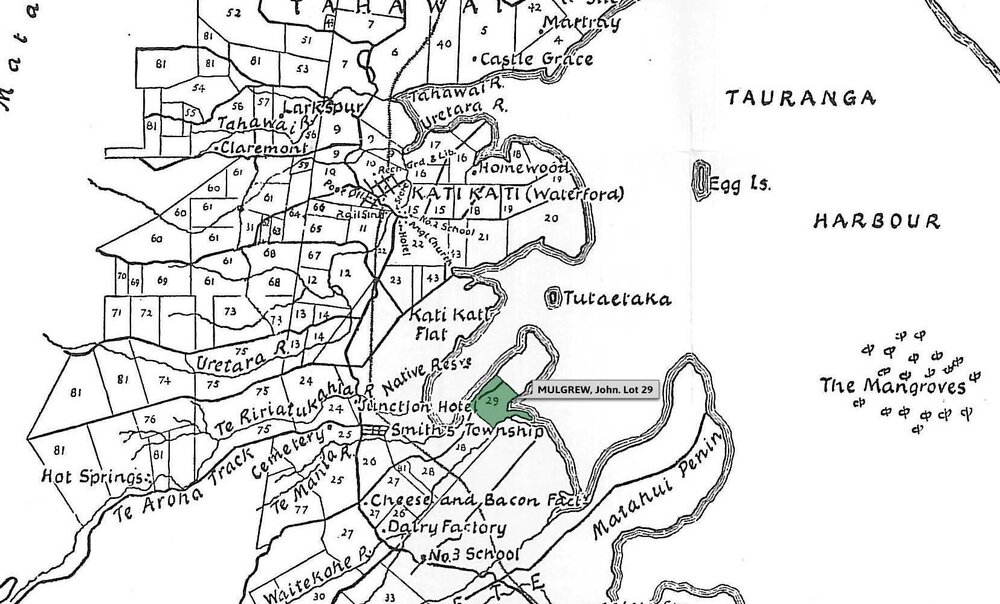 SETTLER MULGREW, John. Lot 29 Te Mania Settlement