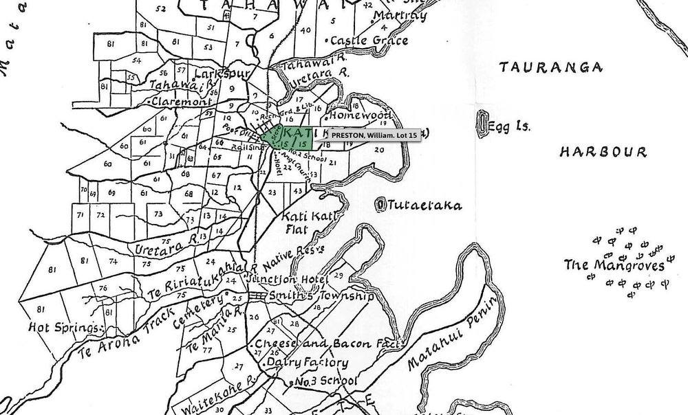 SETTLER PRESTON, William. Lot 15 Tahawai Settlement
